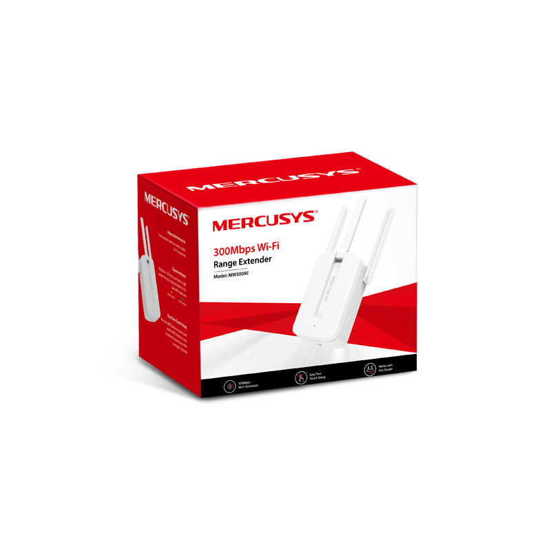 MERCUSYS MW300RE Repeater Wi‑Fi 300 Mb/s, wzmacniacz sygnału