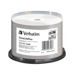 Verbatim CD-R 700 MB (80 min) Thermal Printable 52× – 50 szt. (Cake) 43756