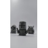 4 figurki rycerzy w stylu fantasy, pionki do gier