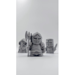 4 figurki rycerzy w stylu fantasy, pionki do gier
