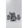 4 figurki rycerzy w stylu fantasy, pionki do gier