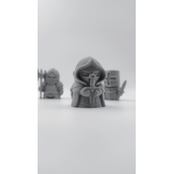 4 figurki rycerzy w stylu fantasy, pionki do gier