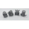 4 figurki rycerzy w stylu fantasy, pionki do gier