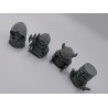 4 figurki rycerzy w stylu fantasy, pionki do gier